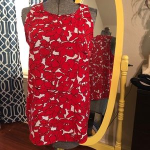 2 for $10 Red, White, and Black Floral Blouse